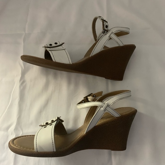 Naturalizer White Strap Wedge Sandal - Picture 6 of 10